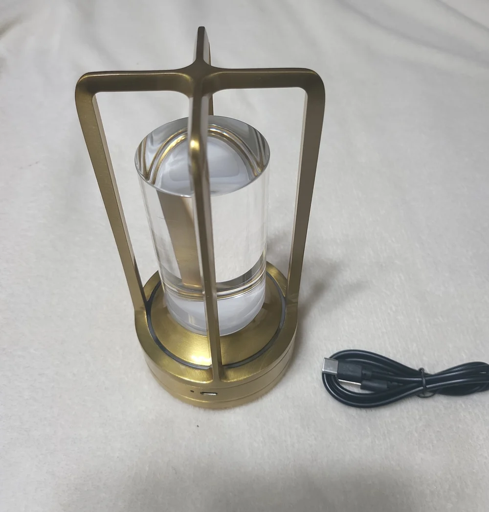 Klarako Gold and Clear Crystal Lantern. NEW IN BOX